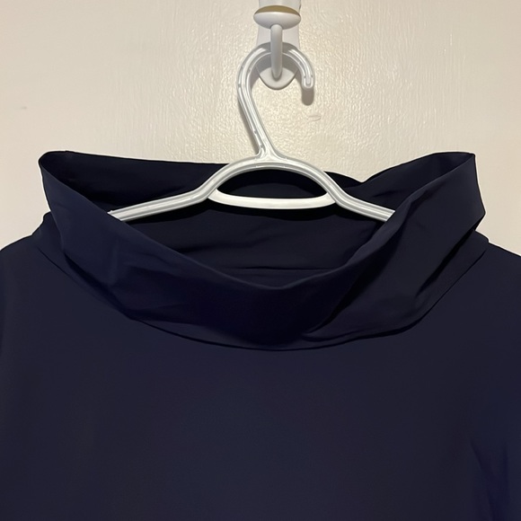 COS 3/4 Sleeve High-Collar Cotton Blouse - Picture 3 of 8